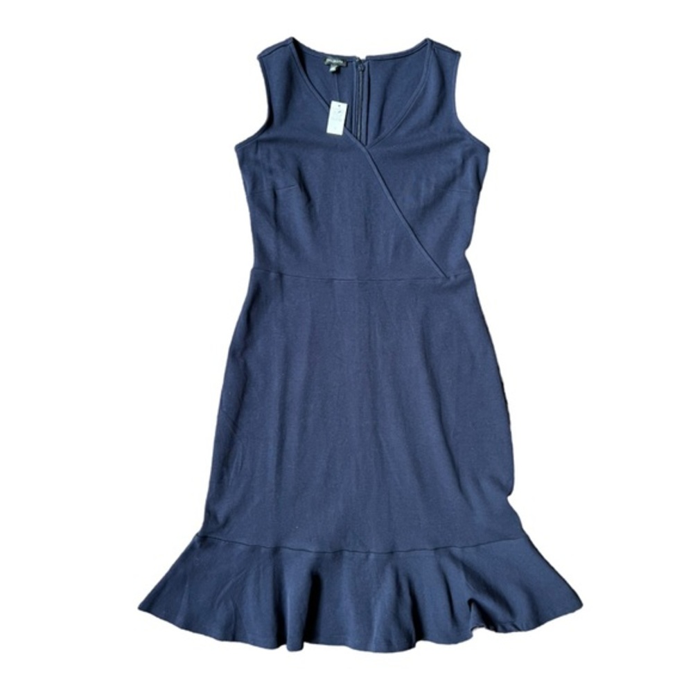Talbots Midnight Blue Ruffle Hem Mini Dress